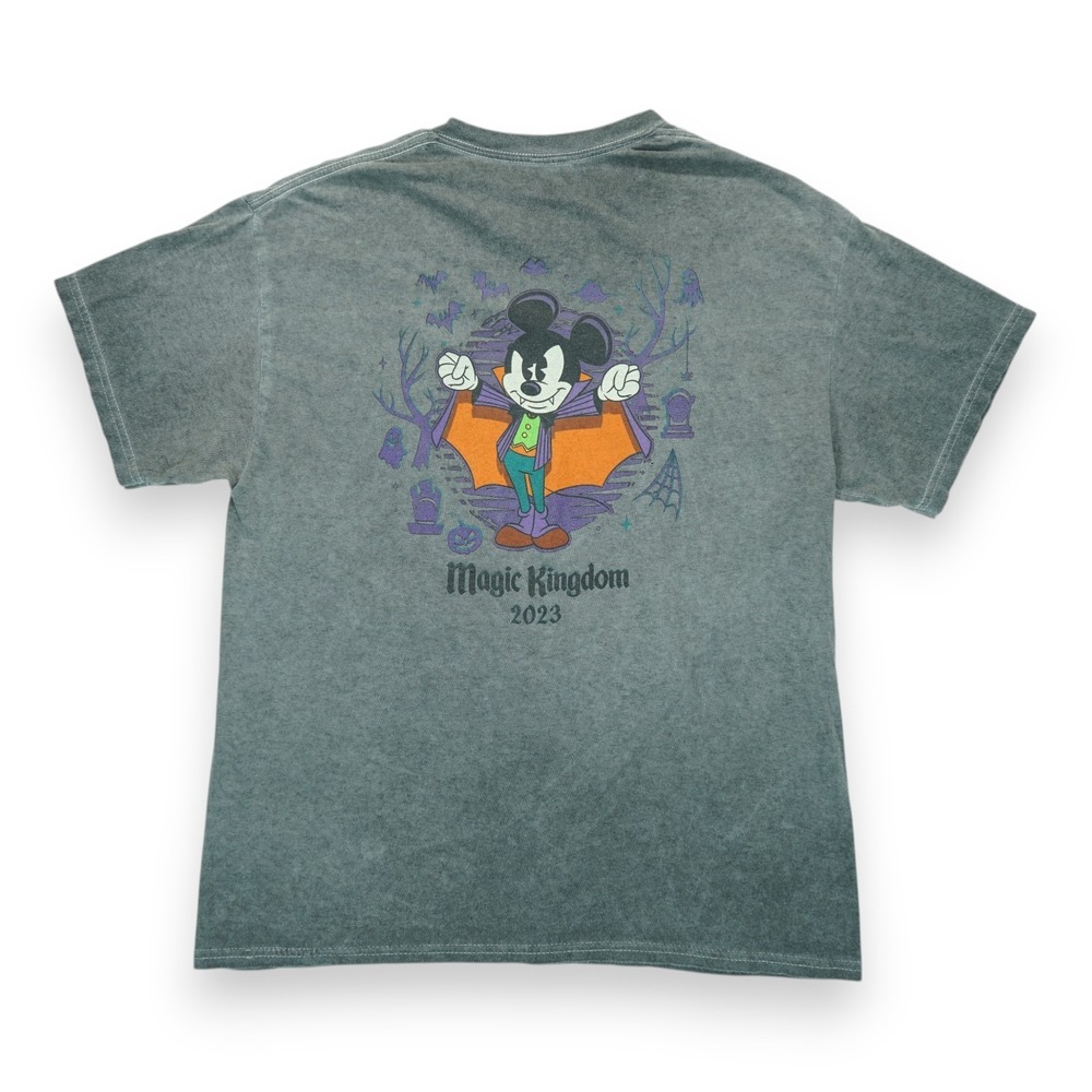 Disney‎ Mickey's Not So Scary Halloween Party Shirt Large Gray ~ Short Sleeve